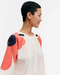 Vaatteet Marimekko Mekot^Kaiku Heijastus Unikko Puuvillapellavamekko