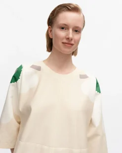 Vaatteet Marimekko Mekot^Kaiku Heijastus Unikko Puuvillapellavamekko