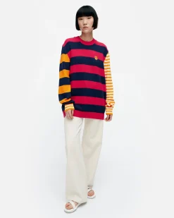 Vaatteet Marimekko Unisex^Kioski Kesu00E4Koju Maalis Patja Puuvillaneulepaita