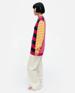 Vaatteet Marimekko Unisex^Kioski Kesu00E4Koju Maalis Patja Puuvillaneulepaita