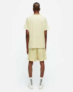 Vaatteet Marimekko Paidat Ja Tunikat^Kioski Tasaraita Men Shortsleeve T-Paita