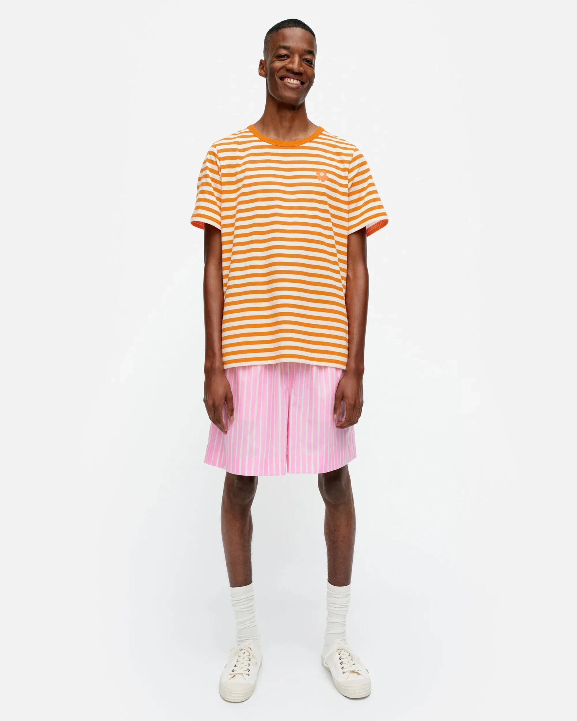 Vaatteet Marimekko Unisex^Kioski Tasaraita Men Shortsleeve T-Paita