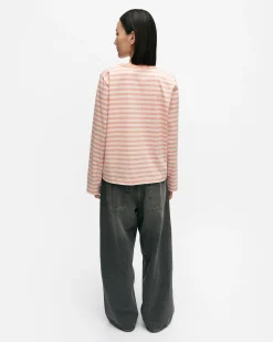 Vaatteet Marimekko Paidat Ja Tunikat^Kioski Tasaraita Relaxed Longsleeve Trikoopaita