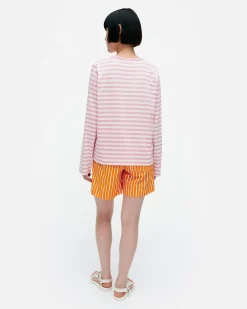 Vaatteet Marimekko Paidat Ja Tunikat^Kioski Tasaraita Relaxed Longsleeve Trikoopaita