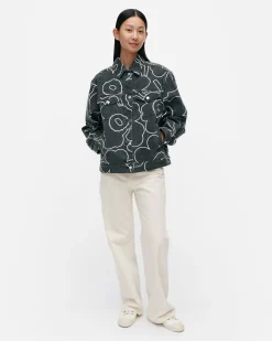 Vaatteet Marimekko Unisex^Kioski Ystu00E4Vyys Pieni Piirto Unikko 2 Farkkutakki