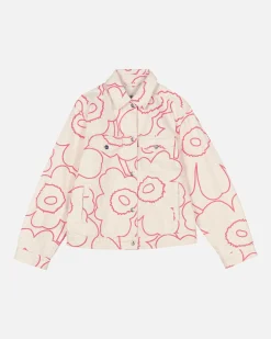 Vaatteet Marimekko Unisex^Kioski Ystu00E4Vyys Pieni Piirto Unikko 2 Farkkutakki