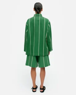 Vaatteet Marimekko Takit Ja Jakut^Kulmat Vesi Puuvillapellavapaitatakki