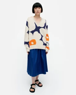 Vaatteet Marimekko Unisex^Pu00E4Ivu00E4 Unikko Puuvillaneulepusero